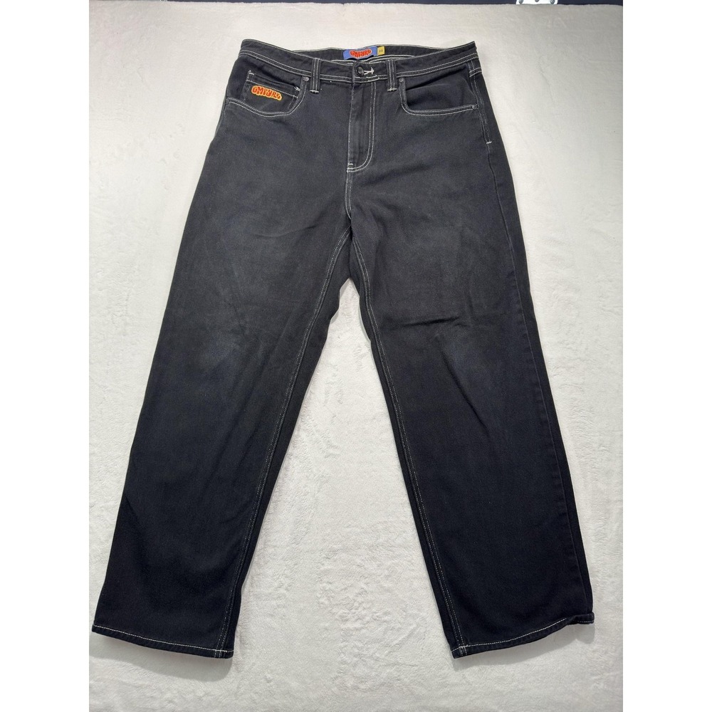 CMPURE Jeans Mens 32x30 Black Denim Relaxed Fit Straight Leg Dark Wash Casual - Picture 1 of 9